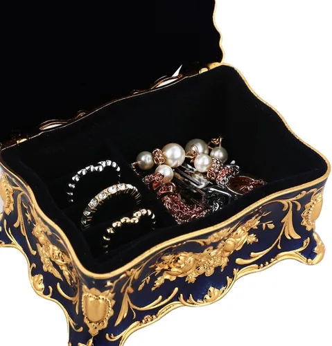 Miniatura 4 de Joyero retro europeo caja de almacenamiento de joyería de metal caja de joyería creativa caja de decoración de joyería caja decorativa decorativa