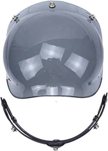 Protector de burbuja para casco de motocicleta, con adaptador elevable para casco T50, Humo