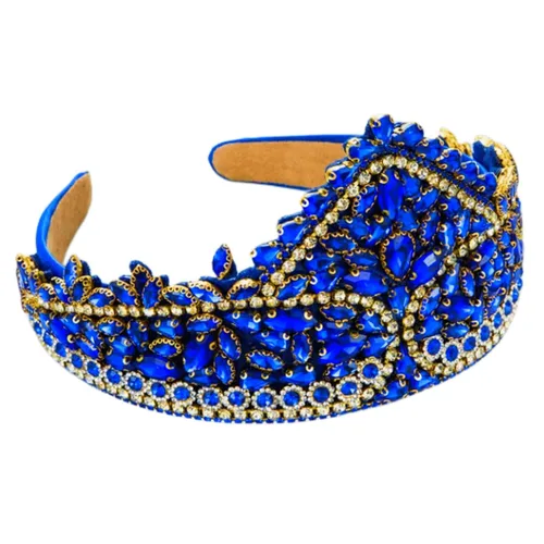 Miniatura 16 de Diadema de moda para mujer, diadema decorativa de diamantes de imitación anchos para mujer, accesorios para el cabello para mujeres y niñas