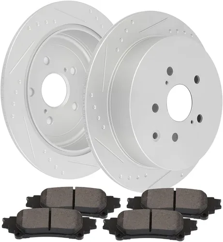 Miniatura 26 de SCITOO Brake Kits For Jeep For Cherokee 1999-2001,For TJ 1999-2006,For Jeep For Wrangler 2000-2006 Front Drilled & Slotted Disc Brakes Rotors and