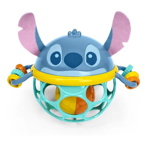Miniatura 17 de Bright Starts Oball Sonajero de fácil agarre sin BPA para bebé en azul, edad recién nacido y más, 10 cm
