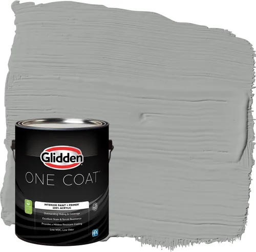 Miniatura 41 de Glidden Pintura Interior + Imprimación: Gris/Plata Antigua, Una Capa, Satinado, 1 Galón