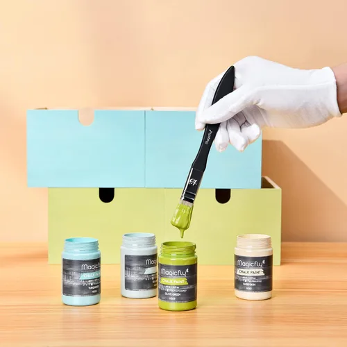 Miniatura 8 de Magicfly Juego de 15 pinturas a la tiza para muebles, 9 colores con acabado ultramate, juego de pintura acrílica para manualidades