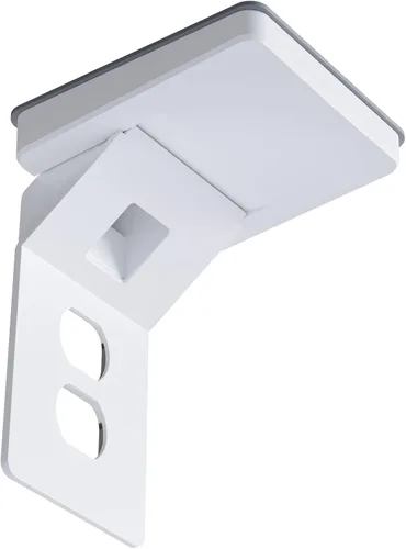 ECHOGEAR Estante de salida (blanco/gris) – Diseño de última generación con almacenamiento de cable integrado y espacio para enchufes voluminosos –