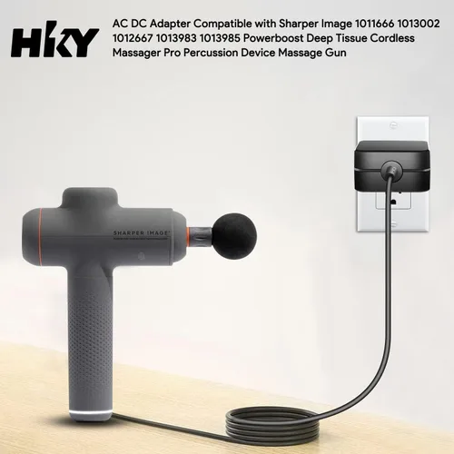 Miniatura 2 de HKY Adaptador de CA de 27 V compatible con SHARPER Image Powerboost Masajeador de percusión de tejido profundo 1011666 1013002 1012667 1013983