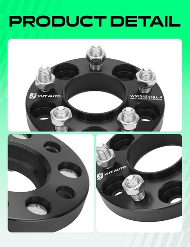 Miniatura 8 de YHTAUTO - Espaciadores de rueda hub céntrica 5x4.5 de 1 pulgada, compatibles con modelos Ford Lincoln: Explorer, Mustang, GT, Aviator, espárragos
