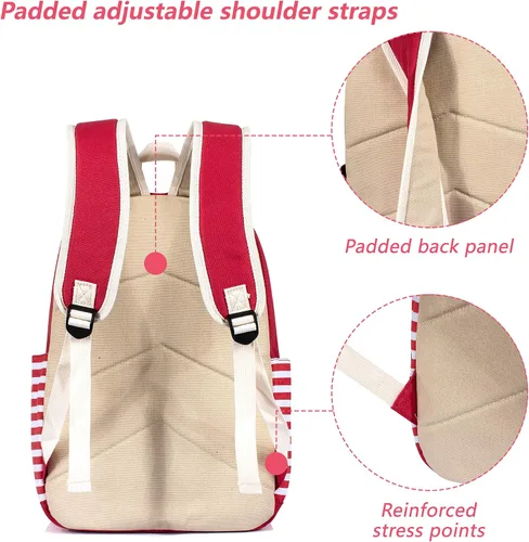Miniatura 4 de Leaper - mochila escolar para niñas mochila informal bolsa de viaje con bolsillos laterales