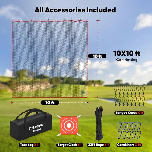 Miniatura 4 de Red de práctica de golf, barrera de red multideportiva resistente de 10 pies 15 pies 20 pies 25 pies Red de golf para garaje, ideal