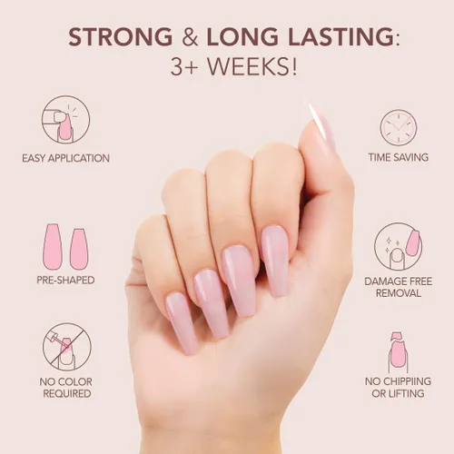 Miniatura 5 de Kiara Sky Uñas profesionales *NEW* Cover Gelly Tip Case Soft Gel extensiones de uñas (almendra mediana - Amore)