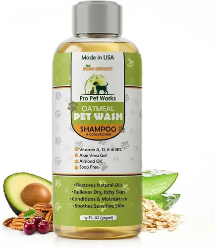 Miniatura 6 de Pro Pet Works 5 en 1 Loción acondicionadora de manteca de cacao Deja En para perros y gatos - Crema/Bálsamo para manchas calientes para alergias