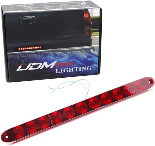 iJDMTOY Barra de luz LED roja de identificación para puerta trasera de camión de 15 pulgadas, compatible con Chevrolet Dodge, Ford, GMC, Nissan,