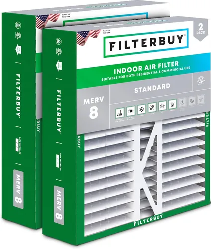 Miniatura 27 de Filterbuy 10x17x2 Filtro de aire MERV 8 Defensa Esencial contra el Polvo y las Alergias (2 unidades), Filtros exteriores plegados electrostáticos