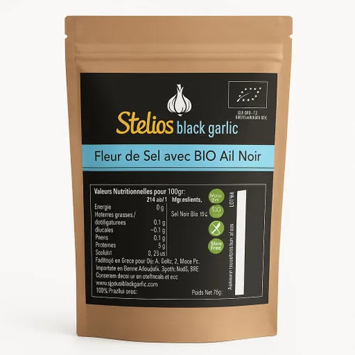 Miniatura 2 de Sal marina orgánica de ajo negro envejecido COMPLETO 90 Días, Vegano, Sin OGM, Sin Gluten 2.65 oz