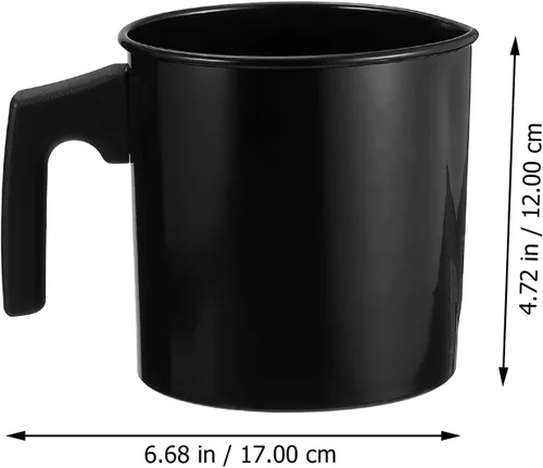 Miniatura 2 de Healifty Olla para hacer velas de 41 onzas, jarra de cera de acero inoxidable para velas, chocolate, jabón (negro)