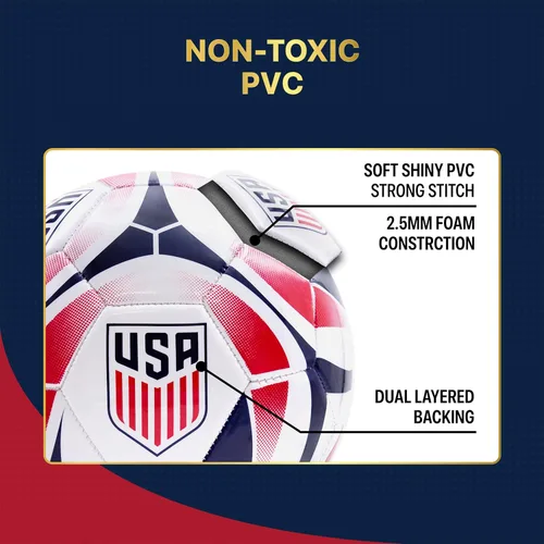 Miniatura 6 de Icon Sports Balón de fútbol oficial de la Federación de Fútbol de USA83BL-Blanco
