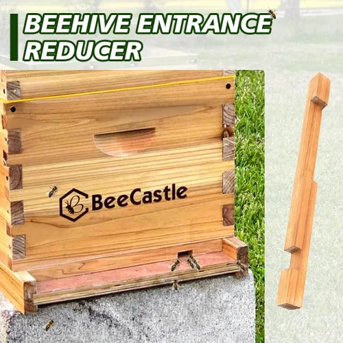 Miniatura 3 de BeeCastle Reductor de entrada de colmena 8 marcos de madera colmena cubierta de cera de abejas protector de entrada para apicultura