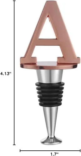 Miniatura 7 de Miicol Tapón para Botella de Vino, Tapón para Prosecco, Tapón de Vino de Oro Rosa, Tapón de Champán Personalizado, Tapón de Vino con Inicial, Regalo