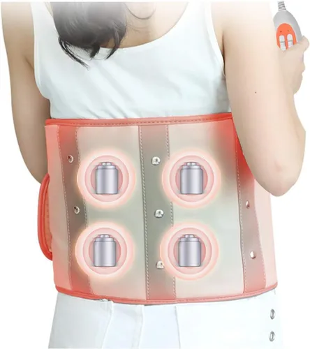 Miniatura 5 de Cinturón Eléctrico Adelgazante con Calor-con Función de Compresa Caliente y Vibración-Calentamiento de Círculo Completo 360°-Ayuda a Aliviar