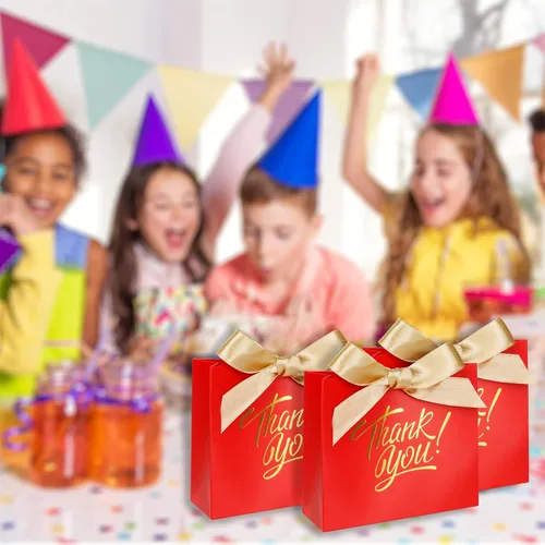 Miniatura 2 de KPOSIYA Bolsas de Regalo Pequeñas, Paquete de 50 Bolsas Pequeñas de Agradecimiento 4.5x1.8x3.9 Pulgadas Bolsa de Favor de Fiesta Caja de Dulces