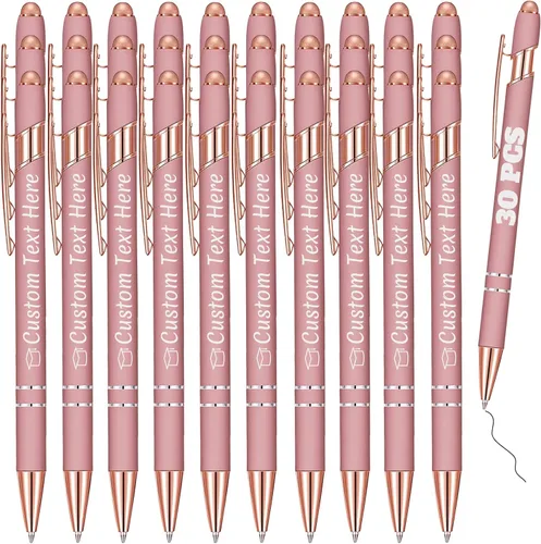 Miniatura 84 de Bolígrafos personalizados con grabado de nombre personalizado, bolígrafos de punta de lápiz con punta de lápiz personalizada, bolígrafos de Azul