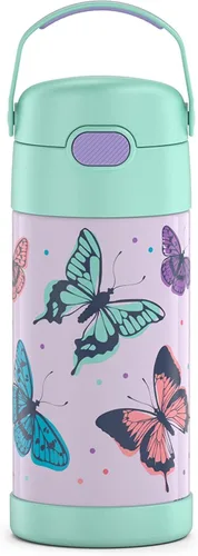 Miniatura 39 de THERMOS FUNTAINER - Botella de acero inoxidable con aislamiento al vacío y sorbete, capacidad de 12 onzas, para niños, azul Azul marino