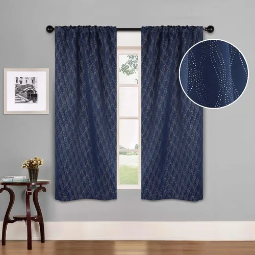 Miniatura 26 de BLUENILEMILLS Paneles de cortinas opacas para oscurecer la habitación con bolsillo para barra, cortinas perfectas para ventanas de cocina