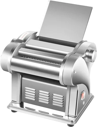 Máquina eléctrica de pasta de acero inoxidable 135W 110, máquina automática de fideos con ajuste de 8 engranajes, máquina de rodillo de masa para