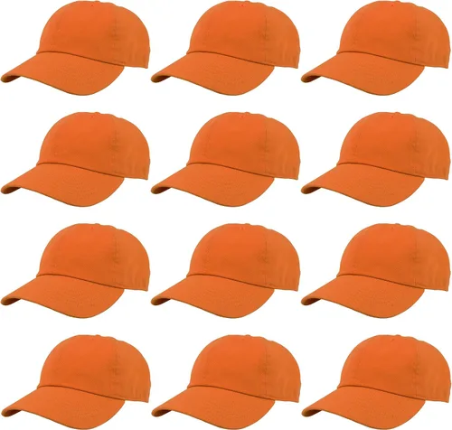 Miniatura 15 de Gelante Gorras de béisbol 100% algodón liso en blanco tamaño ajustable al por mayor a granel de 12