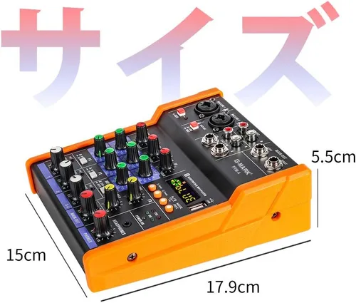 Miniatura 10 de G-MARK Mezclador Analógico de Audio 4 Canales Mezclador de Audio DJ Bluetooth Estudio Karaoke Para PC Rendimiento en Vivo KTV Efectos de Música