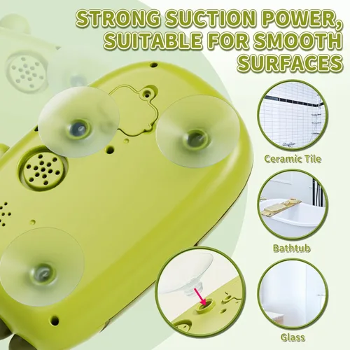 Miniatura 6 de Lehoo Castle Juguetes de baño para bebés, máquina de burbujas de baño para niños, juguete de bañera automático para niños pequeños con 12 melodías