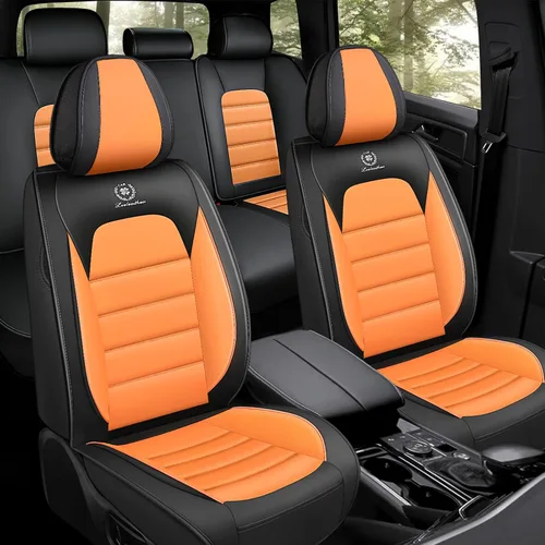 Miniatura 18 de Fundas de asiento de cuero para Nissan Murano 2003-2026, Protectores de asiento compatibles con airbag, Fundas de asiento automotrices impermeables