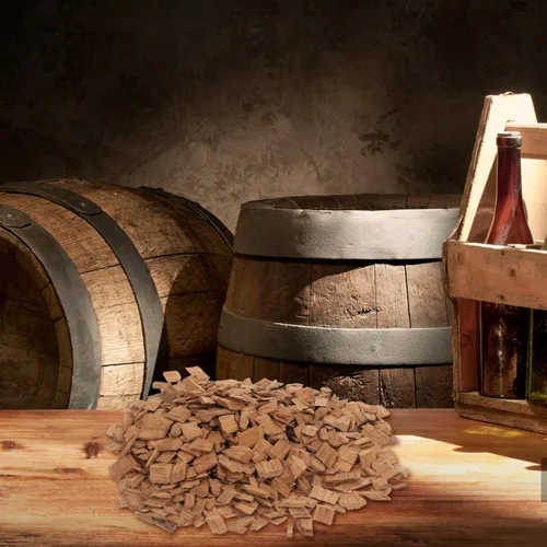 Miniatura 7 de Hemoton Paquete de 1 paquete de chips de roble para batidor francés, suministros para hacer vino, chips de roble para envejecer, cubos de whisky, As