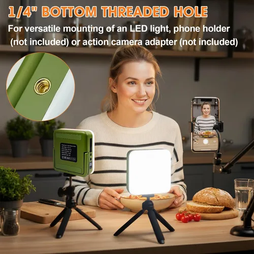 Miniatura 5 de Linterna LED recargable para campamento, 10,000 mAh, luces de campamento portátiles de hasta 90 horas y 4 modos de luz, IPX5 impermeable, esenciales