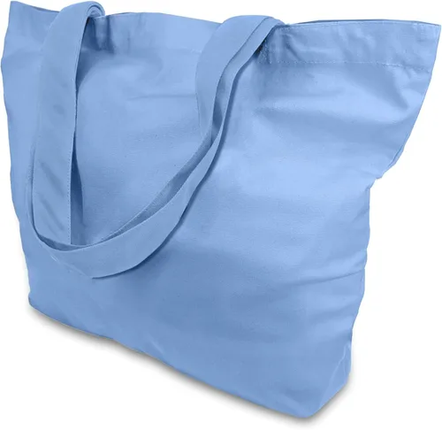 Miniatura 34 de TOPDesign - Paquete de 1 bolsa de lona de algodón, superfuerte, 12 onzas, bolsa para compras reutilizable, de tela, diseño moderno, en dos tonos