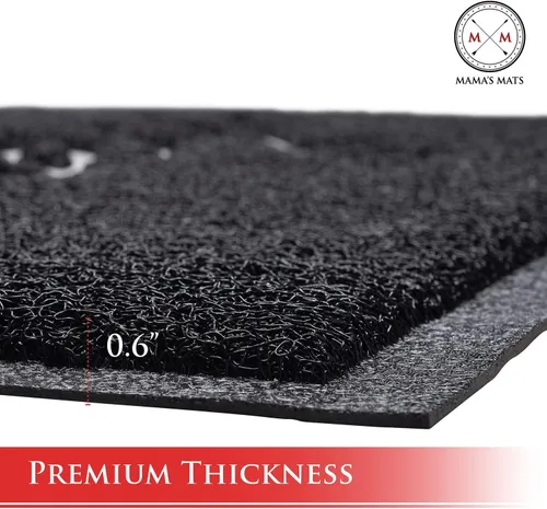 Miniatura 2 de Mama's Mats Hey - Tapete negro para puerta de 24 x 36 pulgadas, ideal para exteriores o interiores, de perfil bajo, funciona como un felpudo