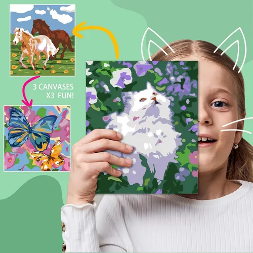 Miniatura 3 de Pintura por números para niños de 8 a 12 años - Juego de pintura acrílica, pintura por números, brilla en la oscuridad, manualidades DIY, incluye 3