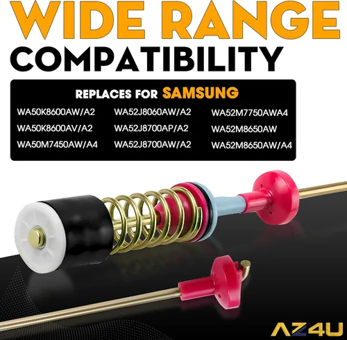Miniatura 2 de AZ4U 4 x Amortiguador de varilla de suspensión de arandela Reemplazar DC97-18610A DC97-18610F para Samsung WA50K8600AW/A2 WA50K8600AV/A2