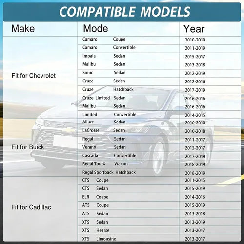 Miniatura 5 de Actuador de pestillo de maletero para Chevrole Chevy Cruze Impala Malibu Sonic Corvette Camaro Buick Regal Lacrosse Verano Allure Cadillac ATS ELR