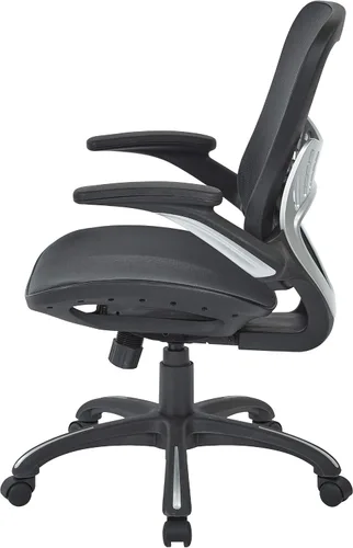 Miniatura 9 de Office Star Riley - Silla de escritorio ventilada para gerente con asiento y respaldo de malla transpirable, base negra con negro