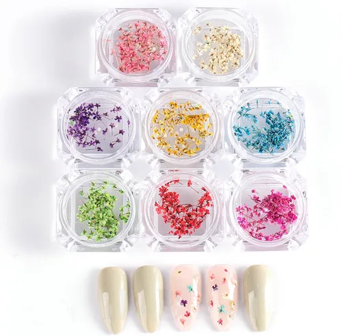 Miniatura 3 de 8 cajas de flores secas para uñas, mini flores de uñas reales 3D, flores secas, calcomanías de uñas, decoración de uñas, decoración de uñas, Flores