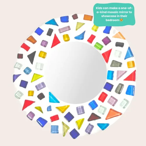 Miniatura 4 de Sculpd Kit de mosaico para niños, juego de manualidades de pintura para niños a partir de 7 años, cerámica, incluye azulejos de mosaico, 1 juego