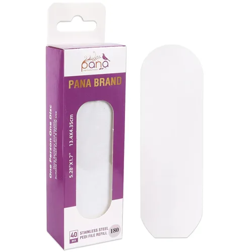 Miniatura 20 de PANA 40 piezas de recambio de archivo Pedi grande negro para lima de pies de acero inoxidable para lijar raspador de pies, almohadillas de recambio