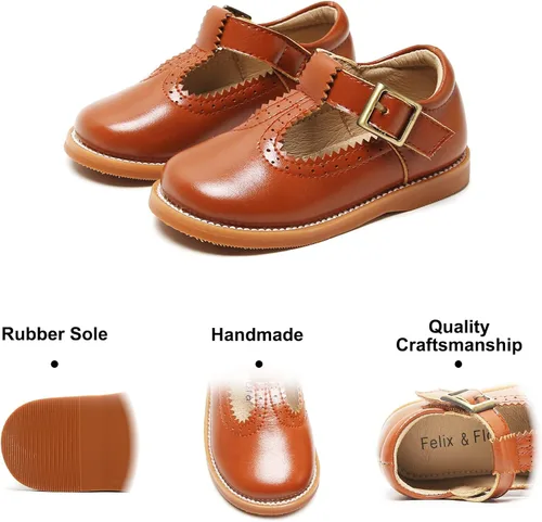 Miniatura 5 de Felix & Flora - Zapatos de vestir para niña pequeña, tipo Mary Jane, zapatos planos tipo ballet, para una Pascua florida, para fiesta, para niñas