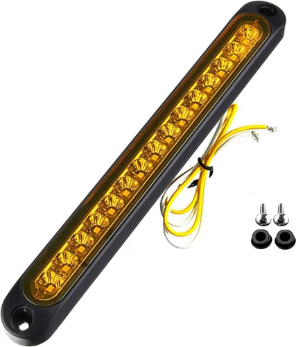 Miniatura 7 de Paquete de 2 luces LED de identificación de remolque de 10 pulgadas, 15 luces LED de 9 a 30 voltios, luces LED de parada, tira de luces traseras