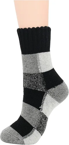 Miniatura 3 de Calcetines de lana para mujer acogedores calcetines de invierno de punto grueso calcetines cálidos y vintage calcetines absorbentes para mujer