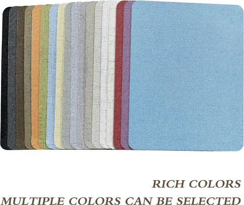 Miniatura 3 de KING MOUNTAIN Parches de reparación de lino fino, parches de tela de lino autoadhesivos, tamaño extra de 8 x 11 pulgadas, multicolor, se pueden Negro