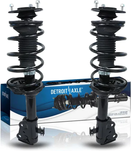 Miniatura 33 de Detroit Axle - Puntales 4WD para Ford Expedition Lincoln Navigator 1997-2002, 4 puntales completos con muelle helicoidal delantero trasero 1998 1999