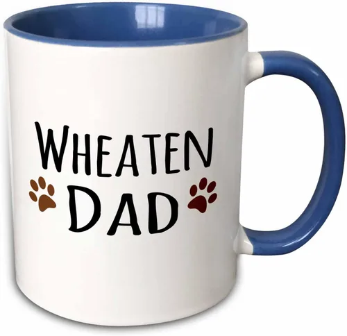 Miniatura 10 de 3dRose inspirationzstore Pet Designs – Wheaten perro Dad – Soft Coated Wheaten Terrier – Doggie by Breed Doggy Lover – Titular café huellas – Tazas