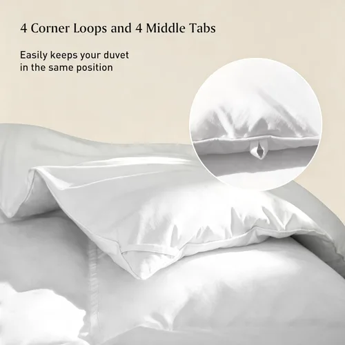 Miniatura 5 de Beautyrest Luxury Hotel Collection - Edredón de fibra de plumón de ganso blanco tamaño Queen, ultrasuave, 100% algodón, transpirable, relleno