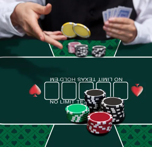 Miniatura 7 de nuveti Tapete de póquer Texas Hold'em de 70 x 35 pulgadas, portátil, de goma, impermeable, con reducción de ruido, para cualquier juego de mesa